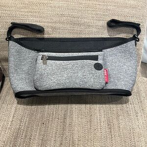 Skip Hop stroller organizer bag drink holder gray color